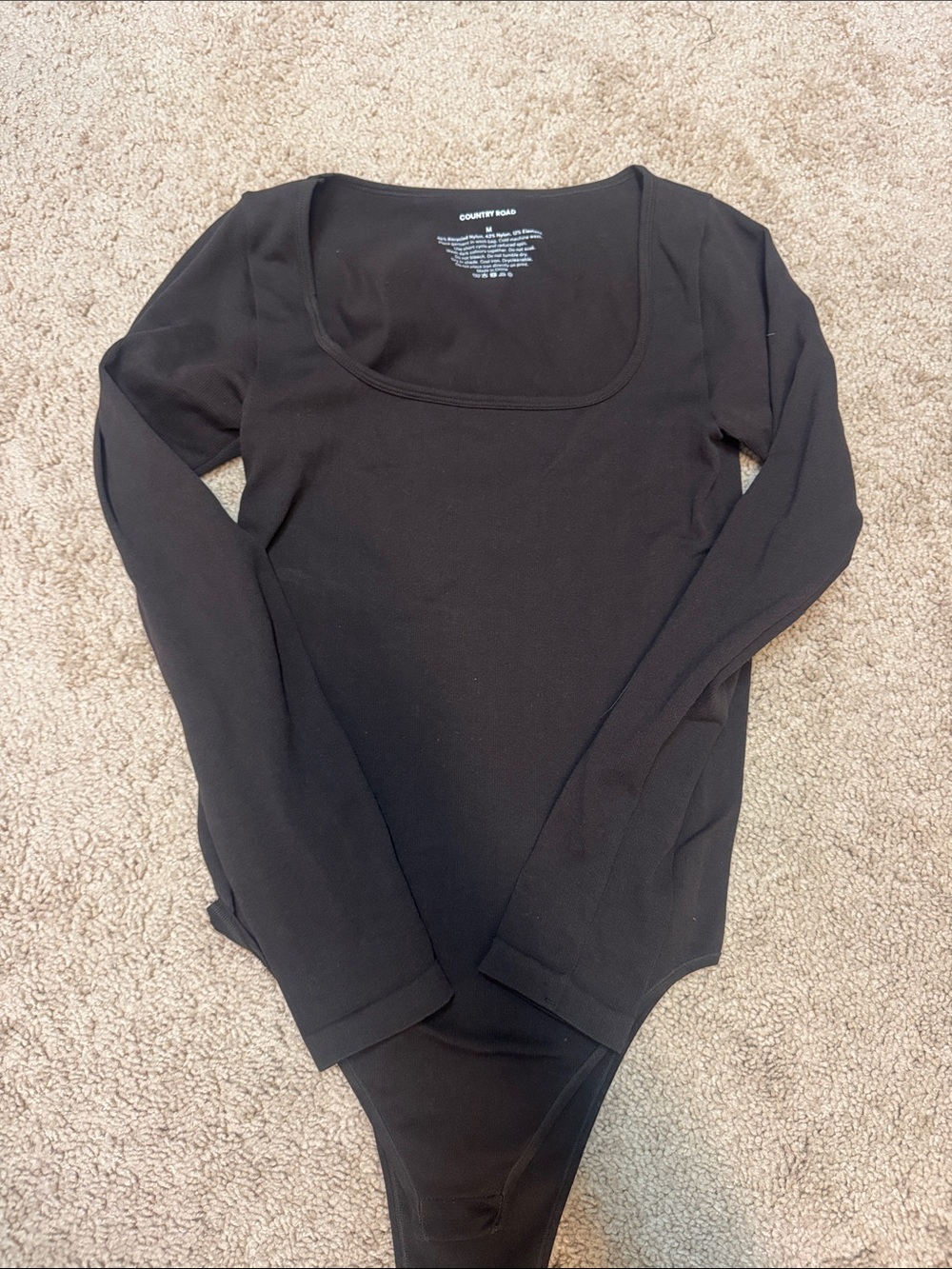 Country Road chocolate brown Long Sleeve One-Piece Bodysuit